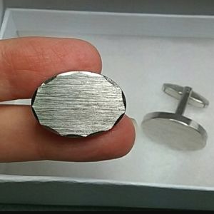👉*VTG* FOSTER BRAND SILVER CUFFLINKS ~HAND-CUT EDGES- 60s 70s